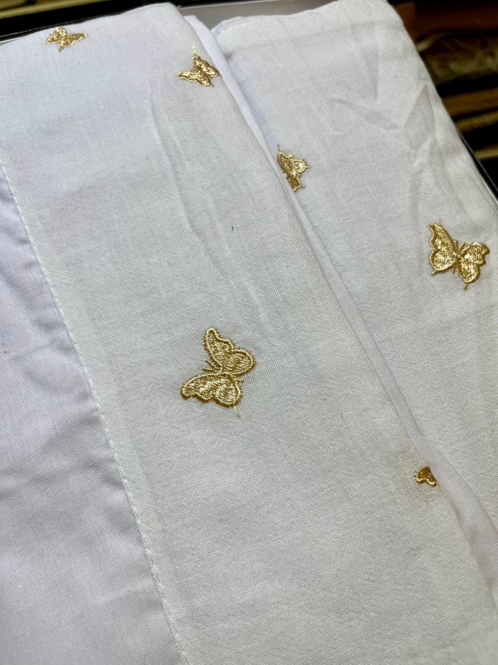 Juego de Sabanas Blancas Mariposas - Dina Gerade - Imagen 3